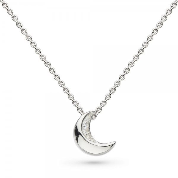 Miniature Crescent Moon Sparkle Pavé Necklace