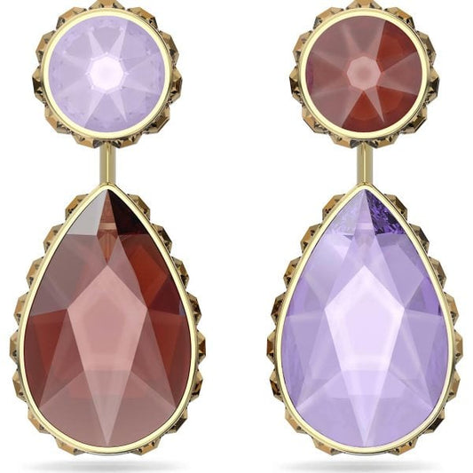 Orbita drop earrings, Asymmetrical, Drop cut Multi