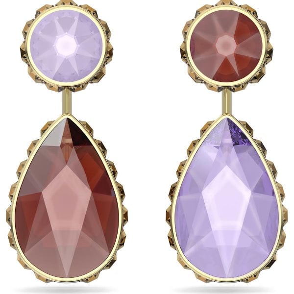 Orbita drop earrings, Asymmetrical, Drop cut Multi