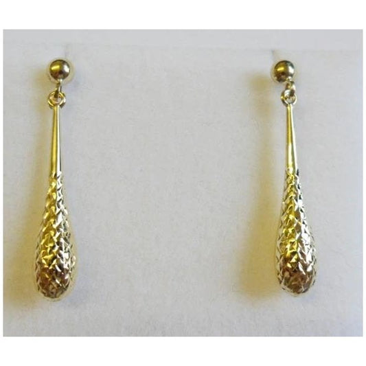 9ct Yellow Gold Bomb Drop Earrings