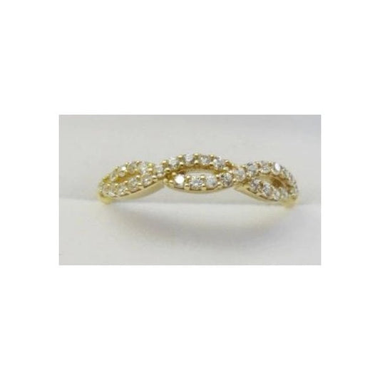 9ct Yellow Gold CZ Ring - Size J