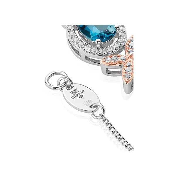 Queen's Jubilee Superbloom Blue Topaz Pendant
