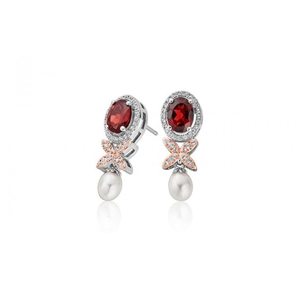 Queen's Jubilee Superbloom Garnet Earrings