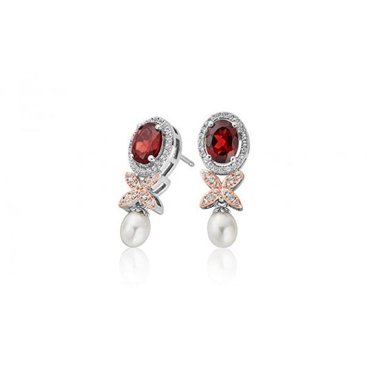Queen's Jubilee Superbloom Garnet Earrings