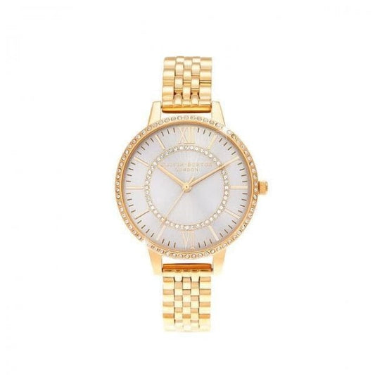 Wonderland Mother Of Pearl Demi Dial Gold Watch