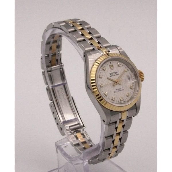 Ladies Bi-Metal Princess Date Watch.