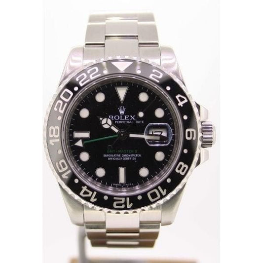 Men's Stainless Steel GMT Master II Watch. 116710L