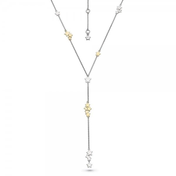 Stargazer Stellar Two Tone GD 18" Lariat Necklace