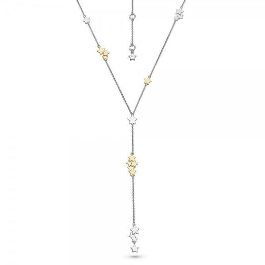 Stargazer Stellar Two Tone GD 18" Lariat Necklace