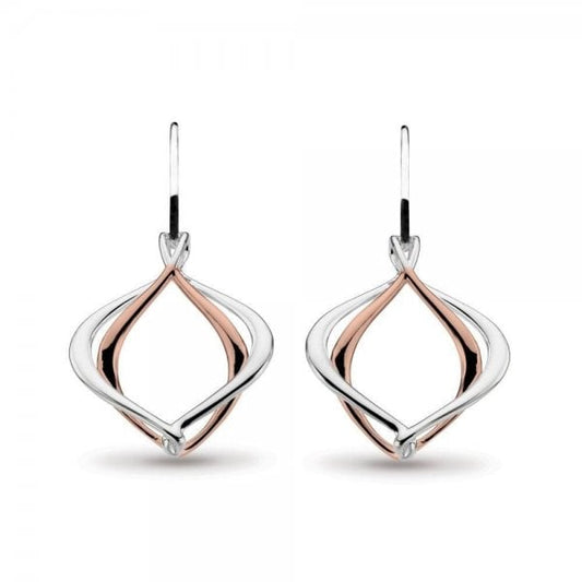 Entwine Alicia Rose Gold Plate Drop Earrings