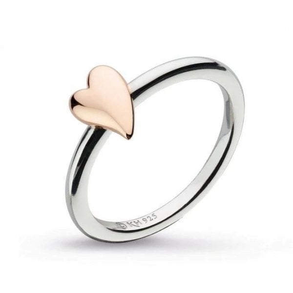 Kit Heath Desire Kiss Blush Heart Rose Gold Ring