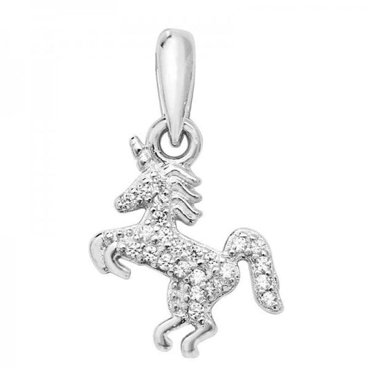CZ Horse Charm Pendant