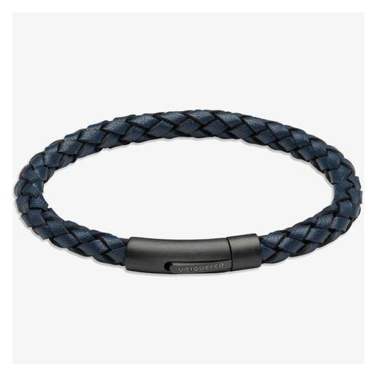 Navy Leather BL Matte Black IP