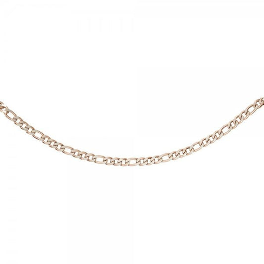Steel Figaro Necklace - Rose IP Plating