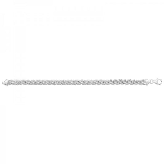 Silver Woven Double Strand Fancy Bracelet