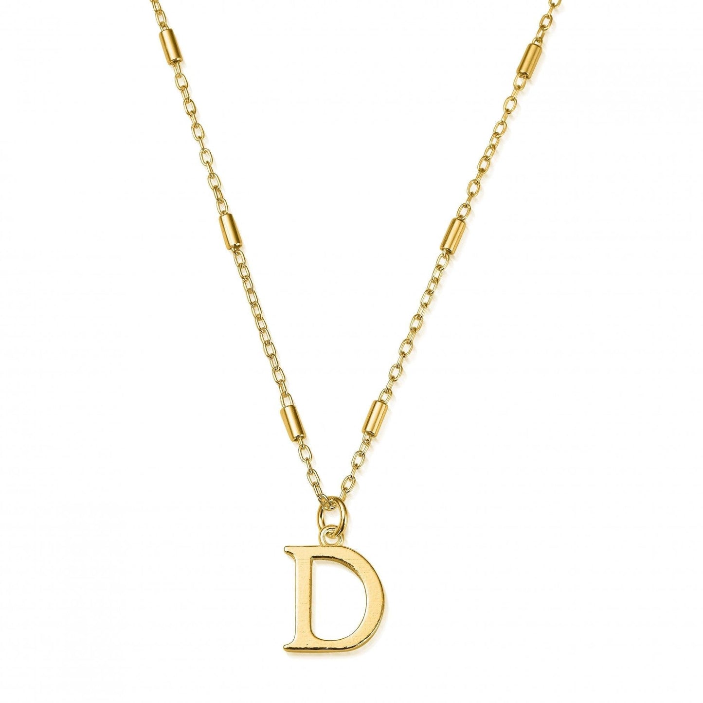 Gold Iconic Initial Necklace - D
