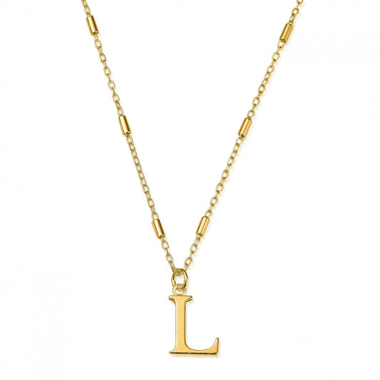 Gold Iconic Initial Necklace - L