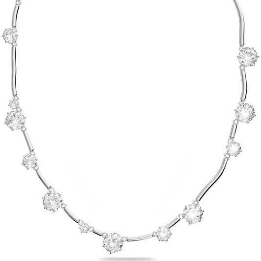 Constella necklace, Mixed round cuts, White