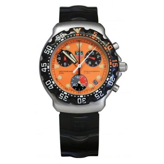 Men's Steel F1 Gulf Orange Chronograph