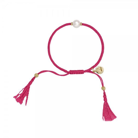 Ladies Freshwater Pearl Pink Tassel Bracelet