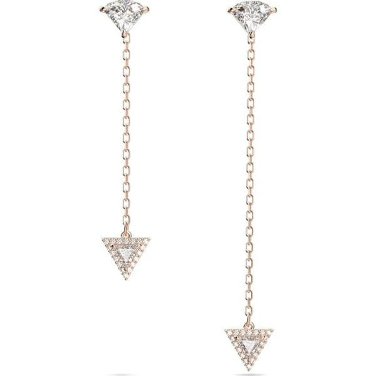 Ortyx drop earrings, Triangle cut, Asymmetric