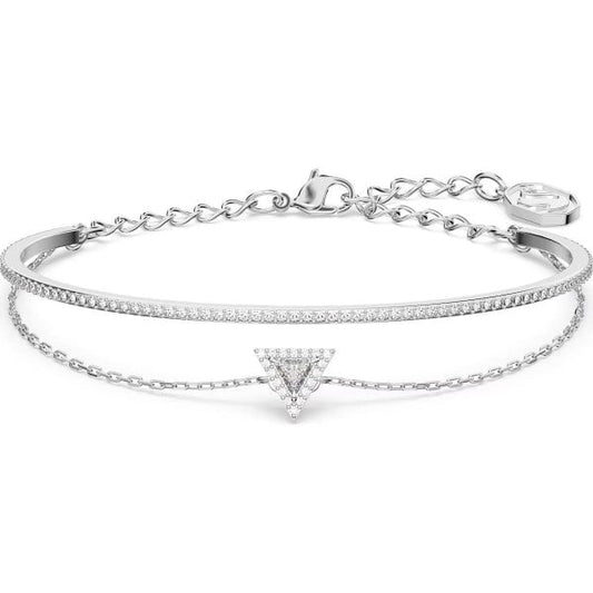 Ortyx bracelet, Triangle cut, White Size M