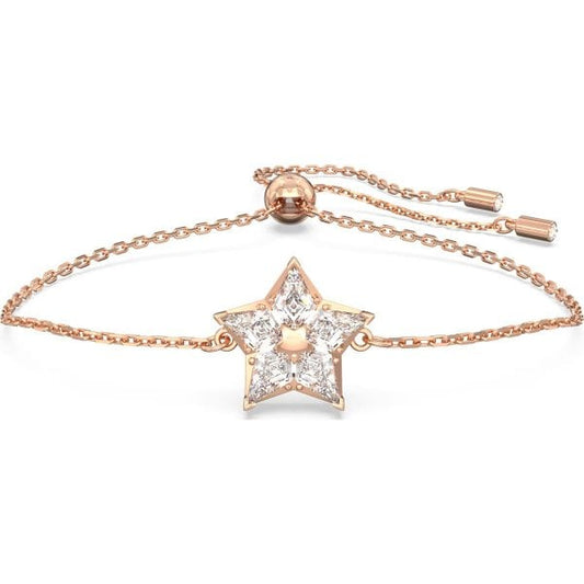 Stella bracelet, Kite cut, Star, White, Rose