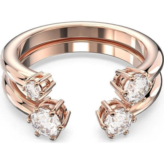 Constella ring, Set (2), Round cut, White, S52
