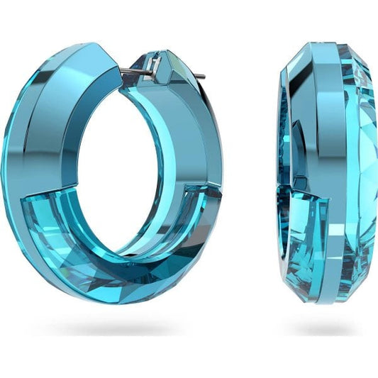 Lucent hoop earrings, Blue