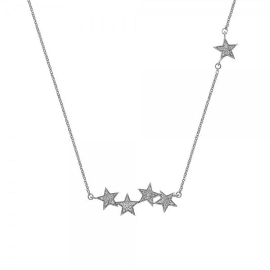 Glint Statement Necklace - 9ct White Gold