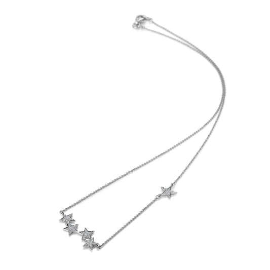 Glint Statement Necklace - 9ct White Gold