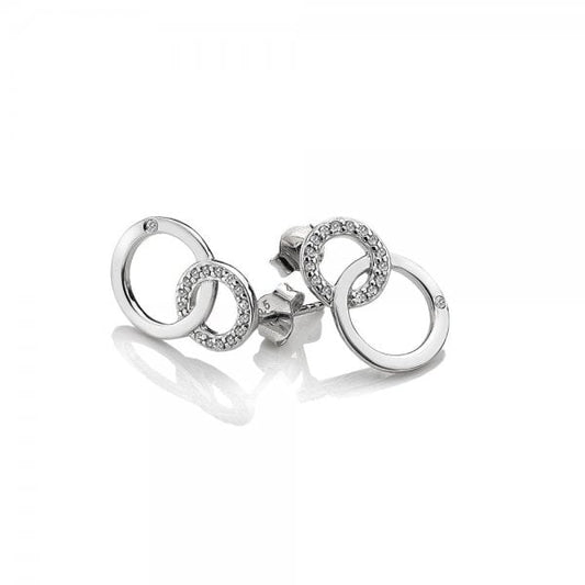 Infinity Earrings - White Gold
