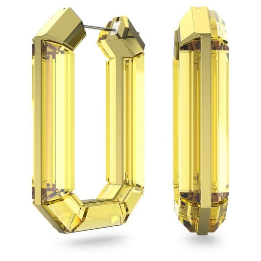 Lucent hoop earrings, Yellow