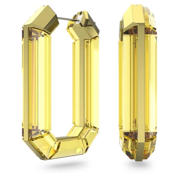 Lucent hoop earrings, Yellow