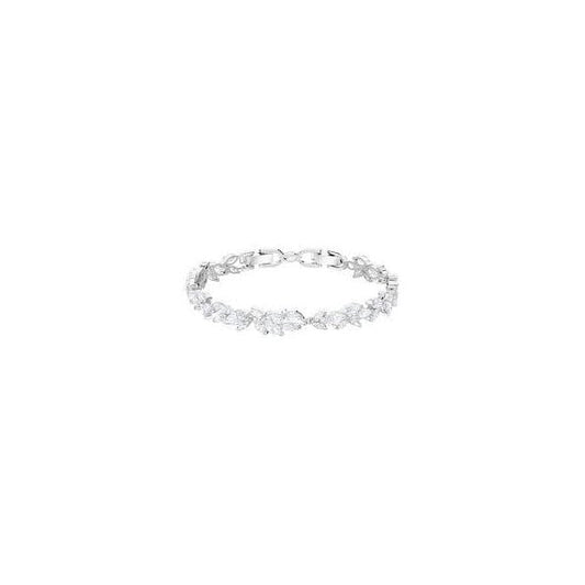 Louison Bracelet White, Rhodium plated
