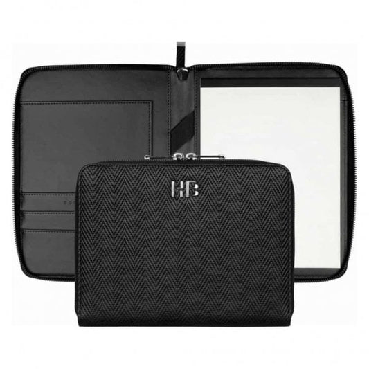 Conference Folder A5 Herringbone Black
