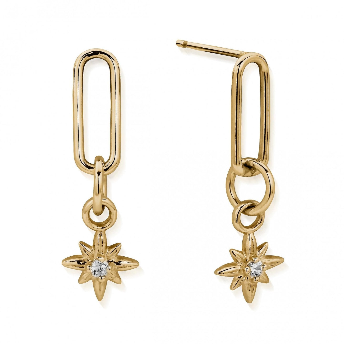 Gold Divine Journey Link Earrings