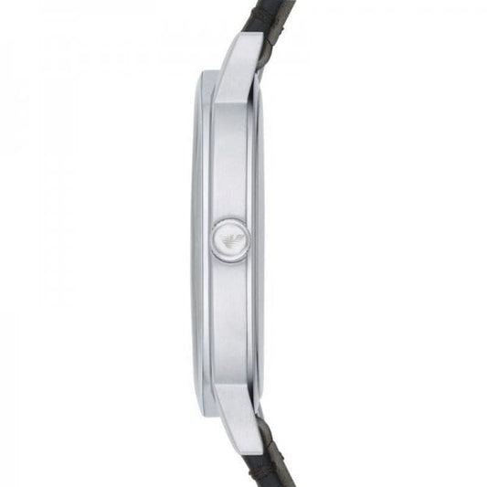 Black Leather Gents Watch