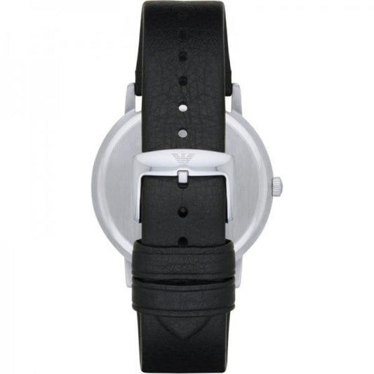 Black Leather Gents Watch