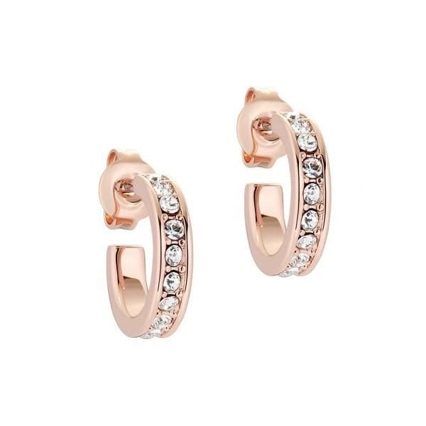 Ladies Seenita Rose Gold Huggie Hoop Earrings
