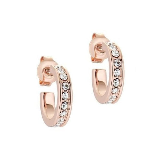 Ladies Seenita Rose Gold Huggie Hoop Earrings