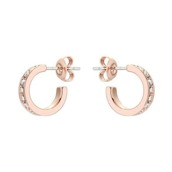 Ladies Seenita Rose Gold Huggie Hoop Earrings