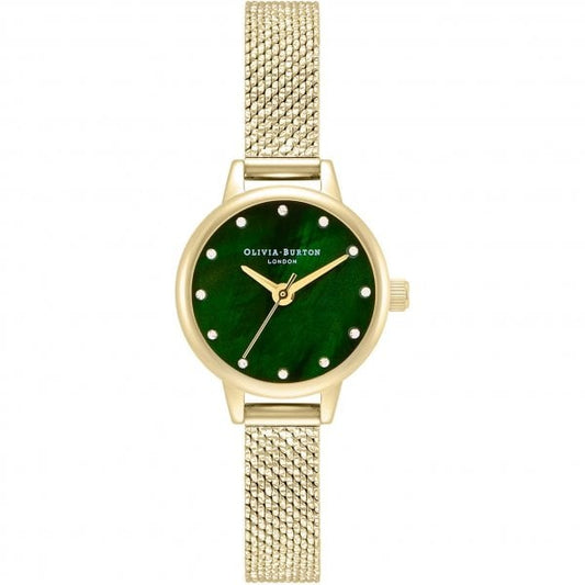 Classic Mini Dial Green Mother Of Pearl & Gold