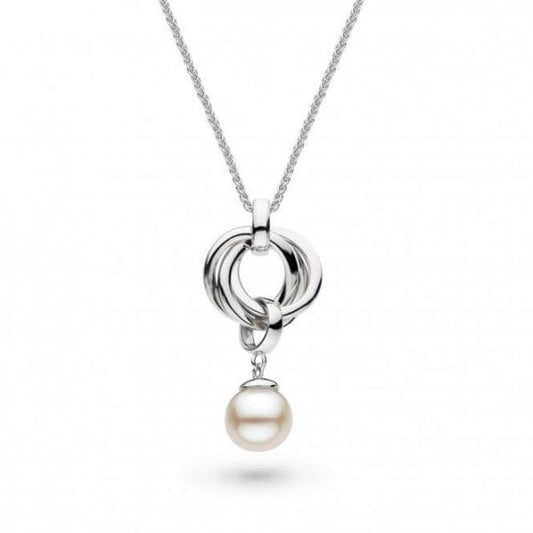 Bevel Trilogy Pearl Necklace
