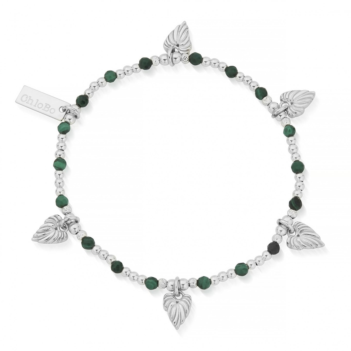 LEAF HEART MALACHITE BRACELET