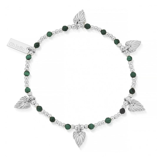 LEAF HEART MALACHITE BRACELET