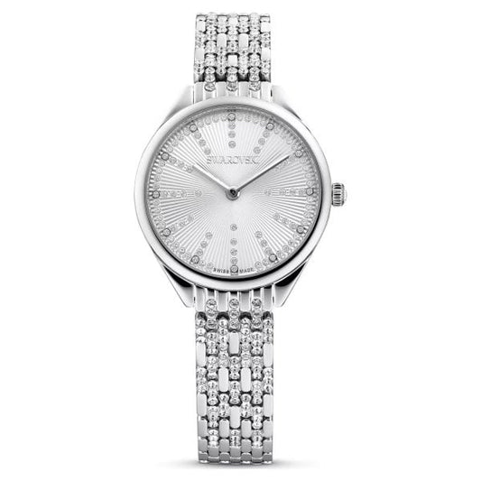 Attract watch, Metal bracelet, White, S'Steel