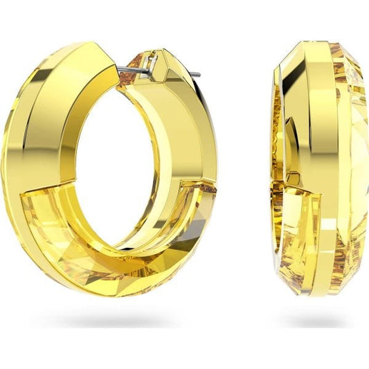 Lucent hoop earrings, Yellow