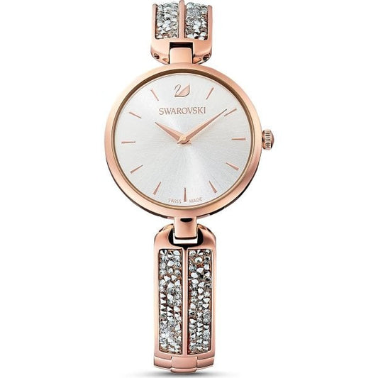 Dream Rock watch, Metal bracelet, Silver-tone, Ros