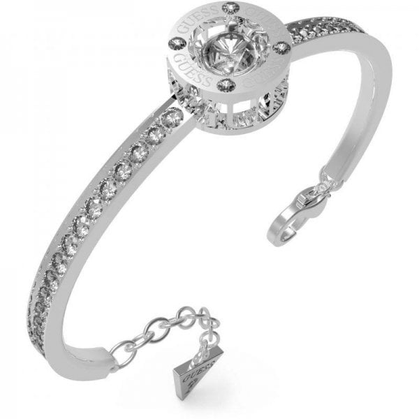 Ladies Silver & Crystal Bangle